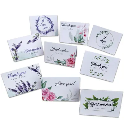 Floral Birthday Cards and Thank You Cards, Creative Gratitude Gift Card Set