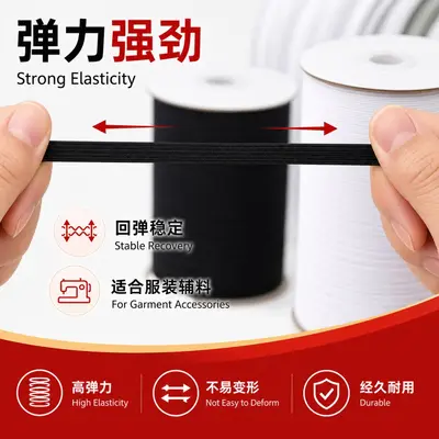 Fertige Taschen, Masken, Manschetten, Bekleidungszubehör und Pferdegurte mit hochdichtem und hochelastischem Polyester-Elastikband, Großhandel