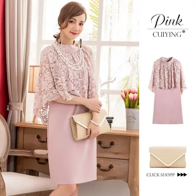 Herbst-/Winterkleid mit Spitzenumhang, Stehkragen, Modell 88101 - 7