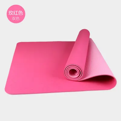 TPE yoga matı 6mm fitness matı çift taraflı doku yoga matı dans matı toptan özel dropshipping - 4