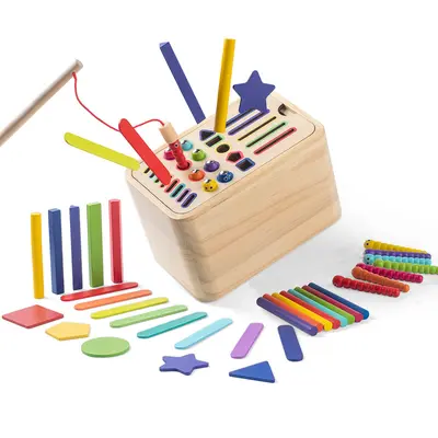 Wooden Shape Sorting Box Toy for Infants and Toddlers - 6