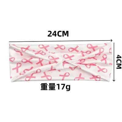 Elastisches Haarband mit Brustkrebs-Awareness-Aufdruck - 7