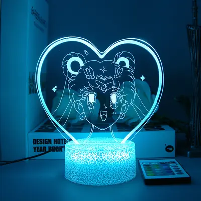 Sailor Moon Tsukino Usagi 3D Night Light Gift for Girls - 10