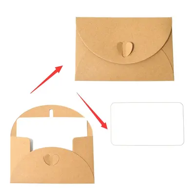 Retro Kraft Paper Wedding Envelope for Birthday and Greeting Cards, Creative Packaging