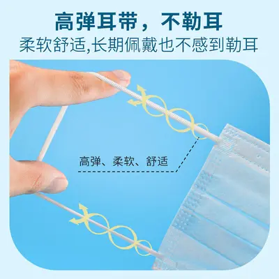 Disposable Adult Mask, Three-Layer, Individually Packed