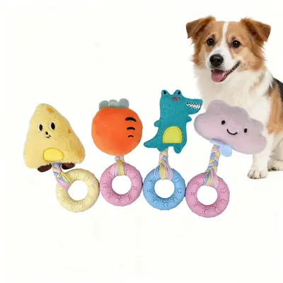 Köpek oyuncağı, dayanıklı çiğneme halka, sesli - 4