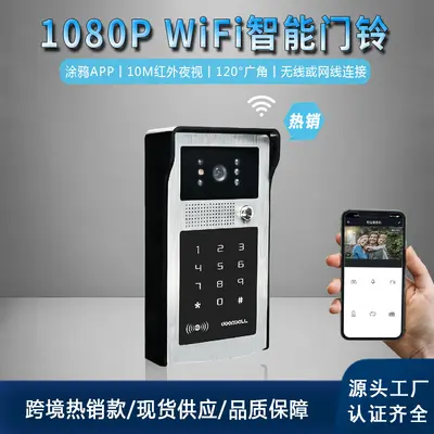 1080P WiFi Smart Video Doorbell with Motion Detection and Remote Unlock - 1