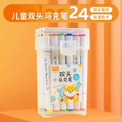 Double-ended marker pen set 12 colours washable - 8