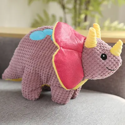 Durable Squeaky Dog Toy, Rope Knot Lizard Plush - 13
