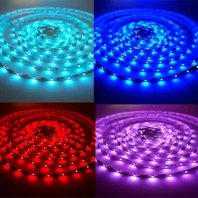 LED Işık Şeridi 5050 RGB Bluetooth Seti 24 Tuşlu Telefon Uygulaması 7 Renkli Yatak Odası Dekoratif Aydınlatma Şeridi