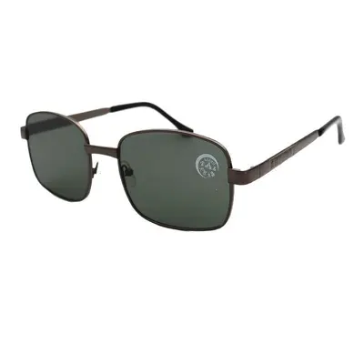 Large Square Sunglasses, Crystal Flat Lens, Full Metal Frame - 6