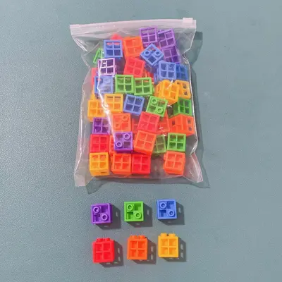 Eğitici yapı blokları, boş kare ve tarla şekilli, anaokulu masa üstü oyuncak - 8