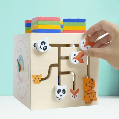 Kinder-Formsortierer Intelligenzbox aus Holz, Lernspielzeug - 5