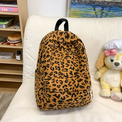 Leopard Print Backpack, Large Capacity, for College Students - 6