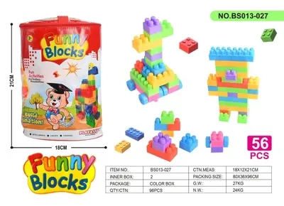 Çocuk büyük parça yapı blokları, DIY birleştirme oyuncağı, anaokulu - 9