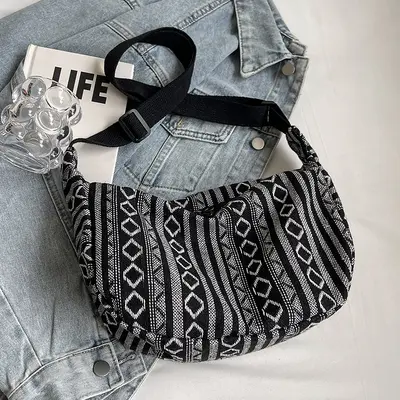 Ethnic Style Large Crossbody Dumpling Bag, 2024 New Season - 6