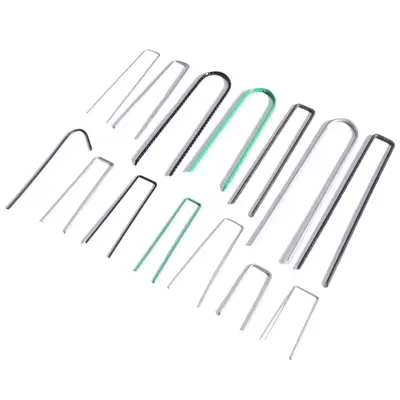 U-Shaped Galvanized Steel Lawn Stakes for Weed Barrier Fabric