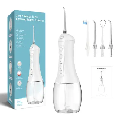 420ml su deposulu elektrikli ağız duşu, taşınabilir, 4 seviye - 1