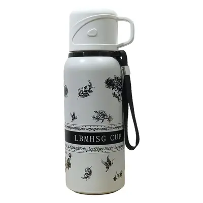 Gardenya desenli 316L paslanmaz çelik termos su bardağı, 500 ml büyük kapasite - 6