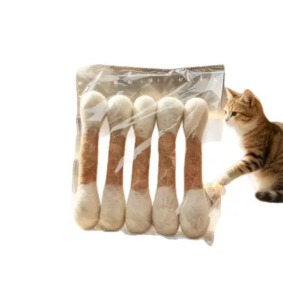 Wool Felt Cat Chew Toy Stick, Large - 6