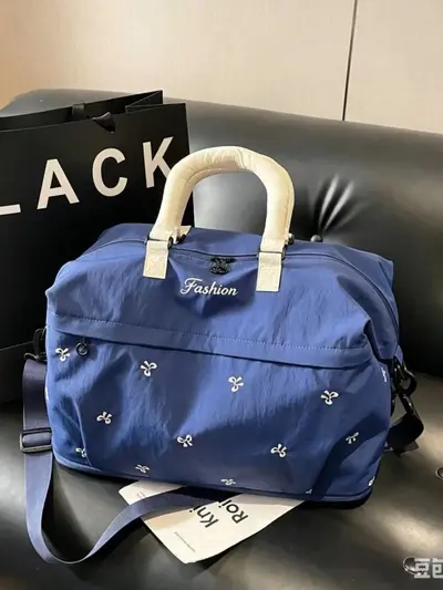 Cross-border High-appearance Bow Large-capacity Travel Bag Luggage Single-shoulder Padded Handbag Fitness Sports Carry-on Bag