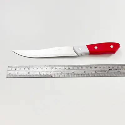 6 Inch PP Handle Sharp Chef Knife, Household Fruit Knife, Blue and Red Handle - 8