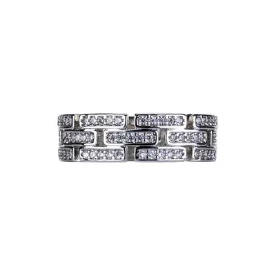 Zircon Open Ring for Women, Bright and Elegant