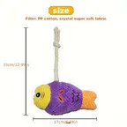 Pet Peluş Balık Oyuncağı Kedi ve Köpekler İçin, Sesli ve Isırmaya Dayanıklı - 5