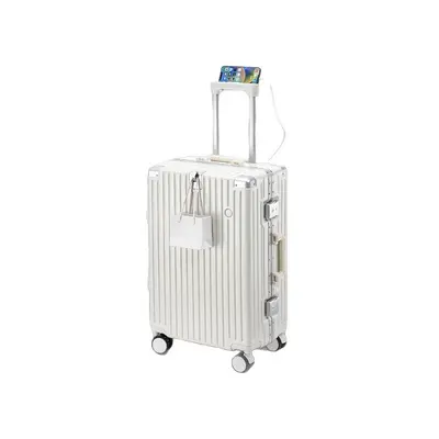 Aluminum Frame Multifunctional Suitcase with Combination Lock and Universal Wheels - 5