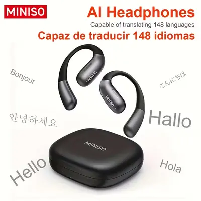 Miniso X28 kabellose Bluetooth-Kopfhörer, HD-Klangqualität, extrem niedrige Latenz, Geräuschunterdrückung, OWS Sport-Kopfhörer
