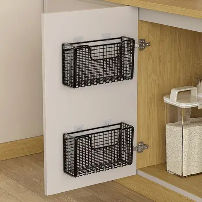 Kitchen cabinet door storage shelf adhesive no drilling - 3