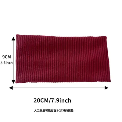 Women's Wide Non-Slip Ribbed Sports Headband, Soft and Elastic