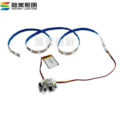 5V RGB LED Streifen - Grenzüberschreitender leuchtender Pickleball-Schläger LED-Band - USB-Aufladung Touch-Schalter PCBA-Lösung