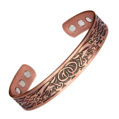 Grenzüberschreitender Bestseller Amazon rotes Kupfer magnetisches Armband Großhandel Europa und Amerika Retro einfaches Armband rotes Kupfer magnetisches Armband