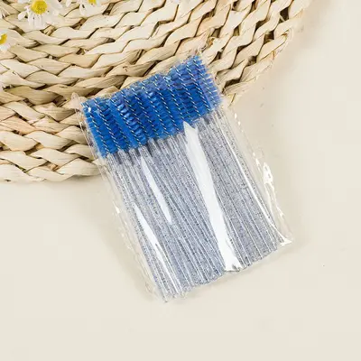 Colorful Crystal Rod Eyelash Comb, Portable Eyebrow Comb and Spiral Mascara Wand - 11