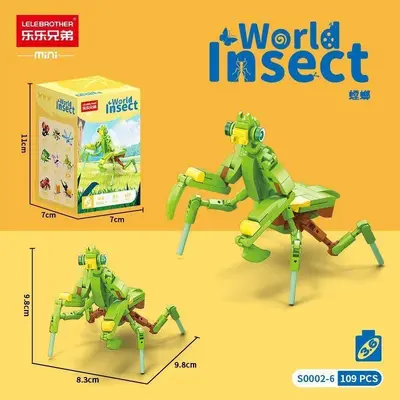 Children's Educational Building Blocks Insect Model Set with Butterfly and Scorpion - 10
