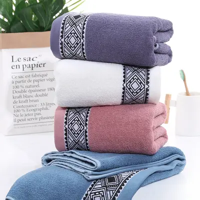 Banyo havlusu, saf pamuk, ekstra kalın, banyo ve yüz için emici, otelde çabuk kuruyan, yumuşak, ev, erkek yetişkin saf pamuklu büyük havlu şal