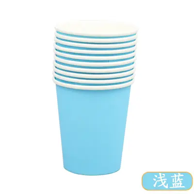 Renkli Kağıt Bardak 250 ml, Kalın, Tek Kullanımlık, Anaokulu El İşi DIY, Karışık Renk - 8