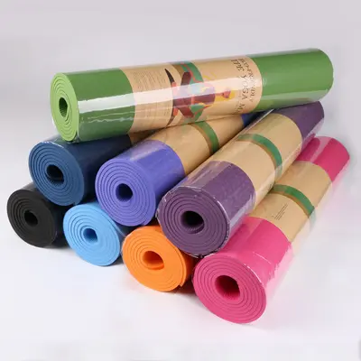 TPE-Yogamatte doppelseitig rutschfest, Zweite-Wahl-Ware, Werksdirektverkauf, verdickt und verbreitert, Fitnessmatte, Tanzmatte, Aerobic-Matte
