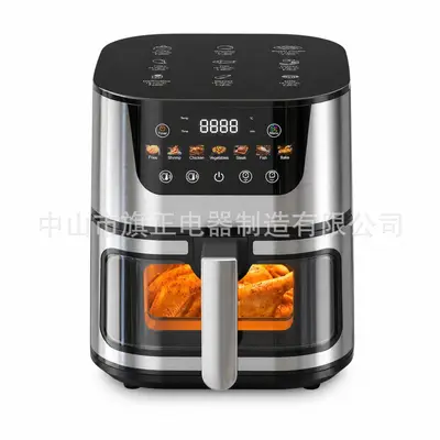Sichtbarer Air Fryer, grenzüberschreitender airfryer, Edelstahl, Computerversion, intelligenter Haushalts-Elektro-Heißluftfriteuse, großes Fassungsvermögen, Export - 11