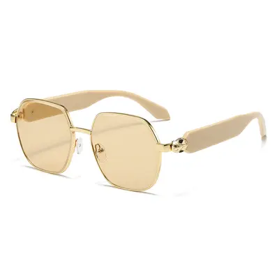 Women's Metal Frame Sunglasses with UV Protection, Celebrity Style - 6
