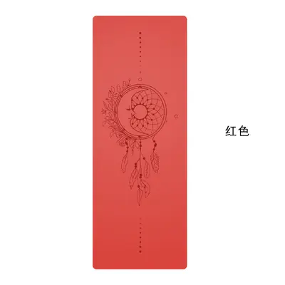 PU Rubber Yoga Mat, Natural Rubber, Non-Slip with Alignment Lines - 12