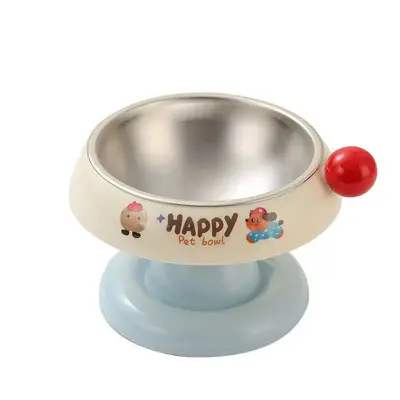 Paslanmaz Çelik Evcil Hayvan Kasesi Kedi Kasesi Köpek Kasesi Yüksek Ayaklı Boyun Korumalı Anti-Devrilme Dopamin Renkleri Kedi Yem Kasesi Kedi Kabı Köpek Kabı