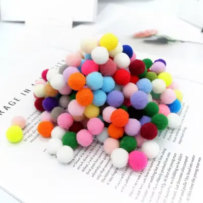 Polyester Pompoms, High-Elastic Macaron Colours for Kids' Toys and Accessories - 8
