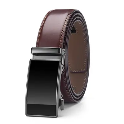 High-end Leather Belt Men's Waist Belt Automatic Buckle Genuine Leather Belt Casual Business Men's Trousers Belt Customizable LOGO Export Style - 11