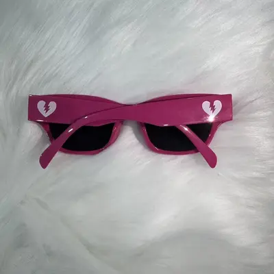 Women's Dopamine-Colored Printed Sunglasses, UV Protection, Square Frame - 2