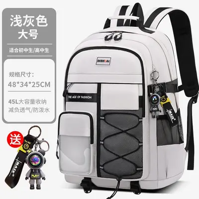 School backpack with spine protection, large capacity - 8