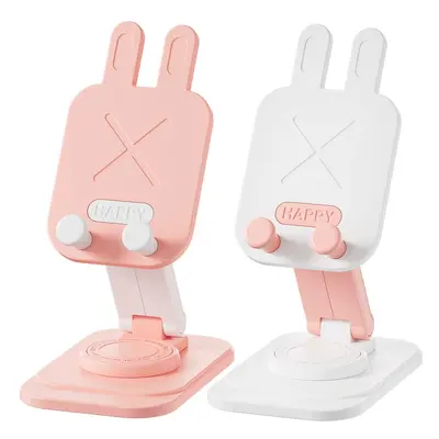 Rabbit and bear phone stand, foldable, rotatable