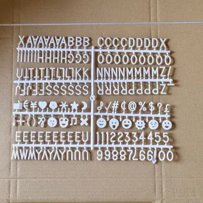 DIY Wooden Felt Message Board for Kids' Room with Plastic Letters and Numbers - 9