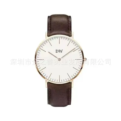 Couple quartz watch, steel band, DW style - 12
